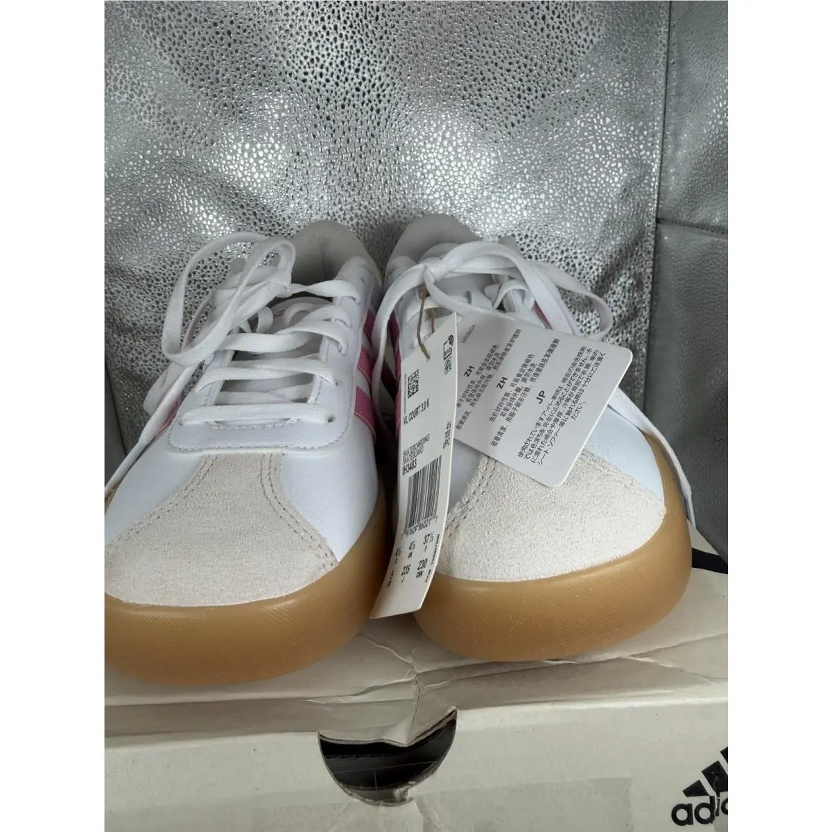 Adidas shoes - adidas VL Court 3.0 K - IH3483 - Cloud White / Bliss Pink / Alumina (UPC: 197609860217) 4