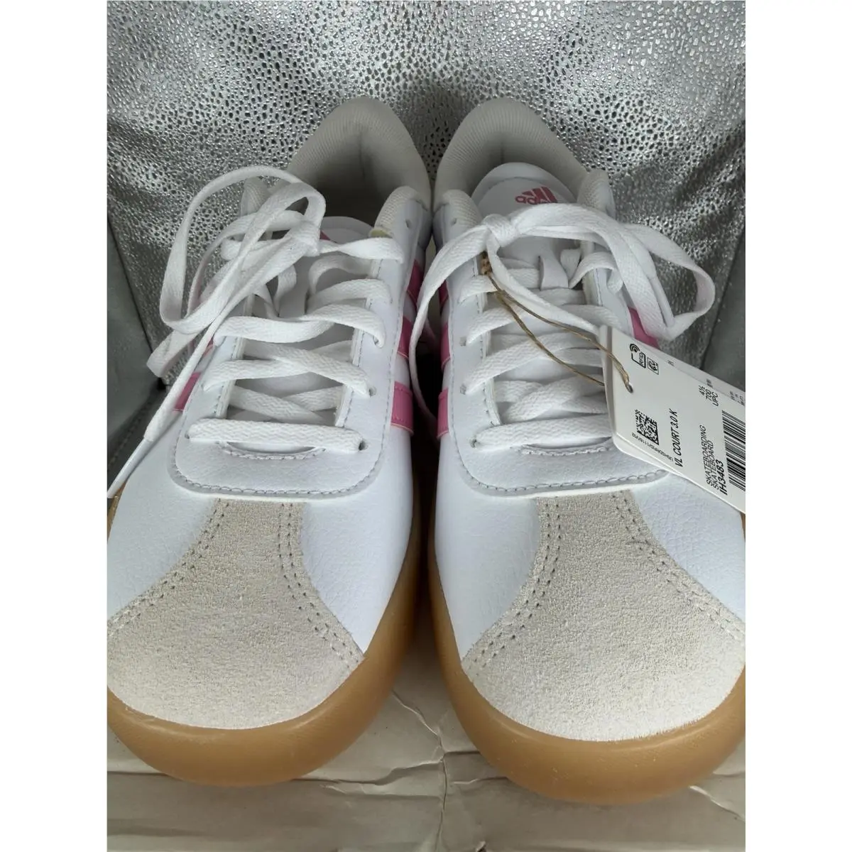 Adidas shoes - adidas VL Court 3.0 K - IH3483 - Cloud White / Bliss Pink / Alumina (UPC: 197609860217) 6