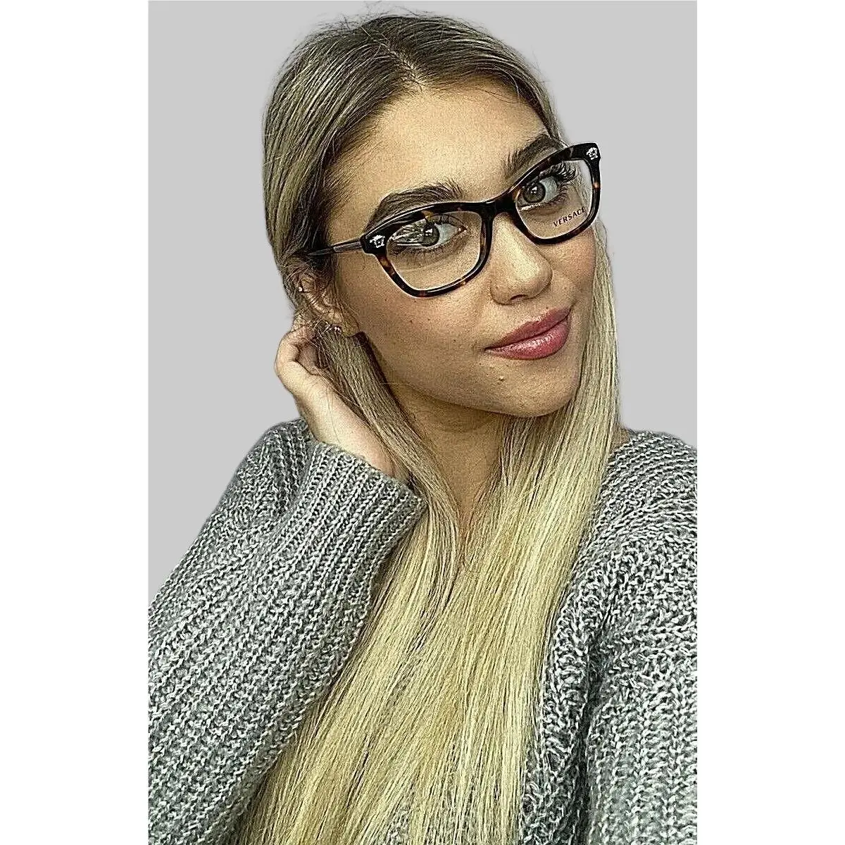 Versace Mod. 3224 5148 Tortoise Cat Eye 52mm Women`s Eyeglasses Frame 4