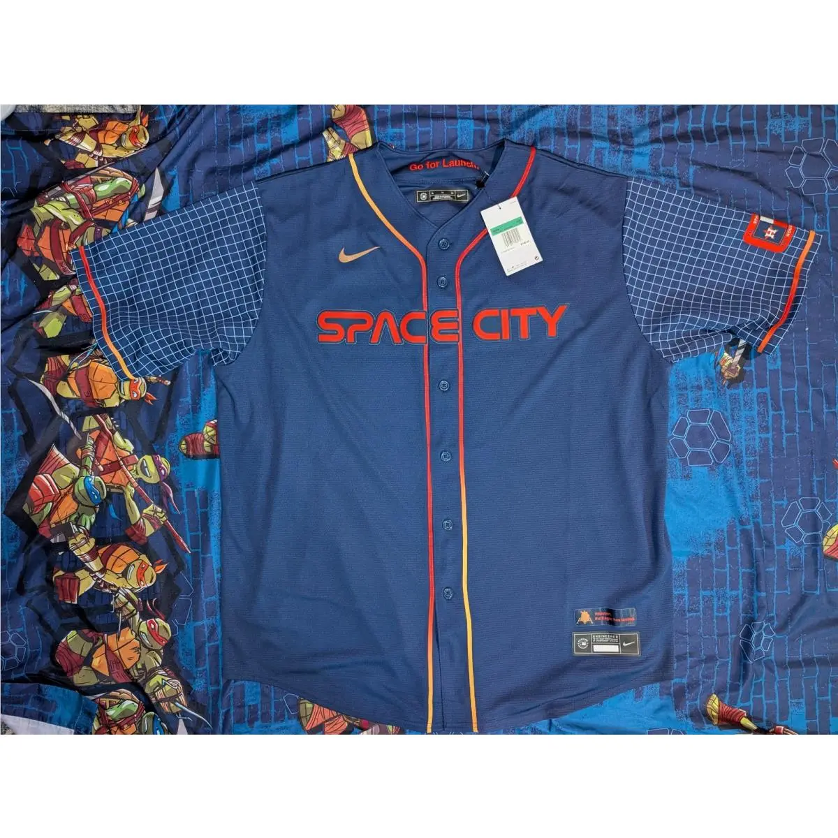 Nike Houston Astros Space City Connect T770-HUCC Mens Sz XL Blue Jersey