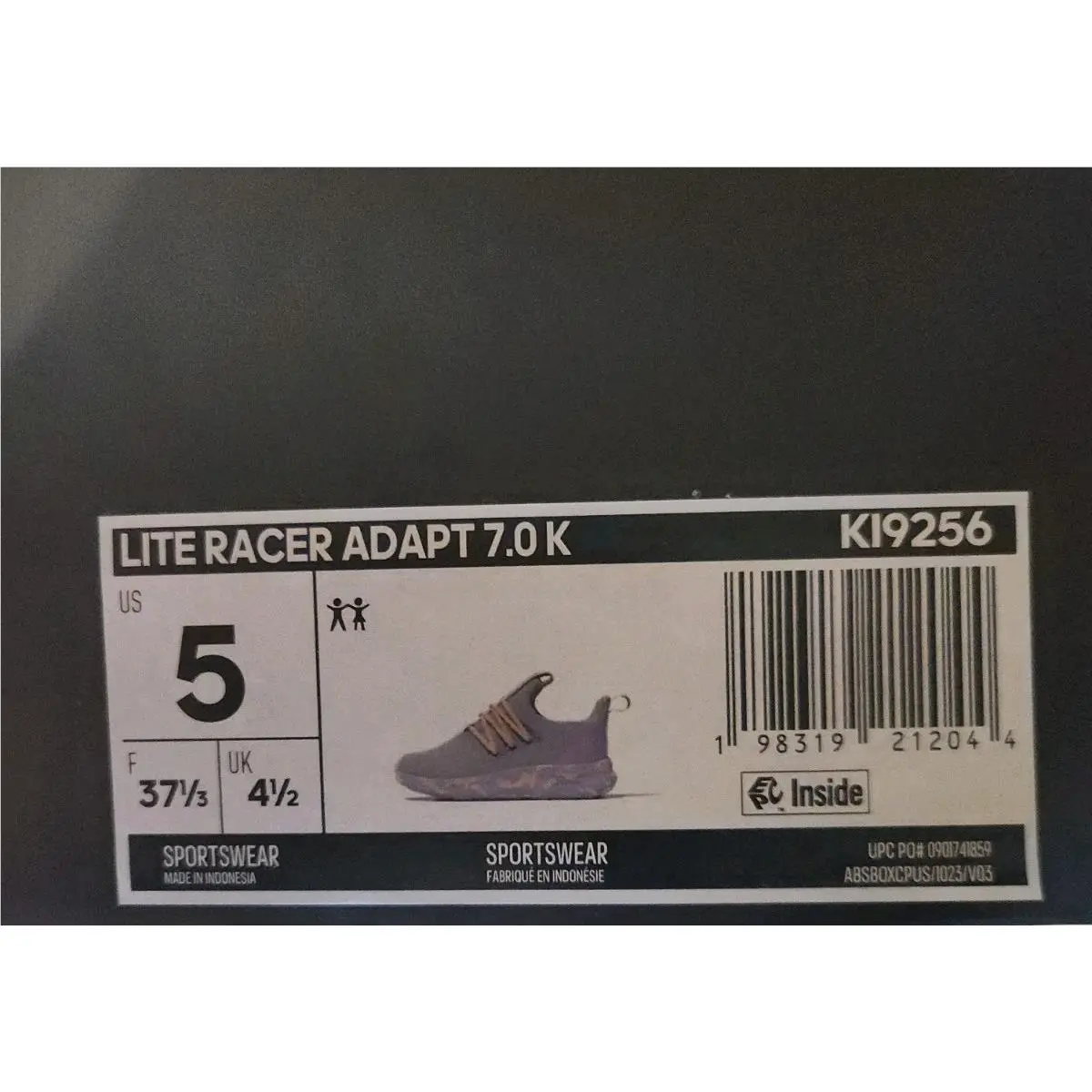 Adidas shoes - adidas Lite Racer Adapt 7.0 K - KI9256 - Gray, Pink, Yellow, Blue 7