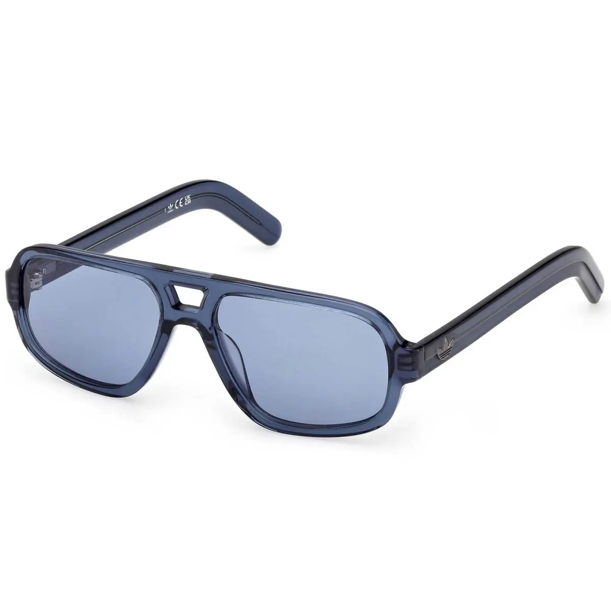 Men`s Sunglasses Shiny Blue Acetate Navigator Full Rim Frame OR0134 5590V by Adidas