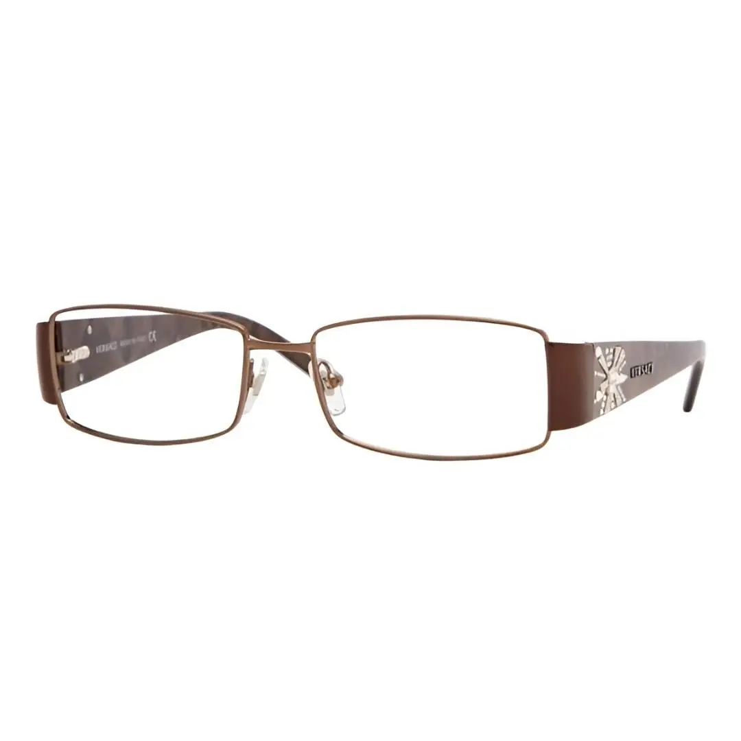 Versace VE1135B 1061 53mm Rectangle Eyeglasses Brown / Demo Lens
