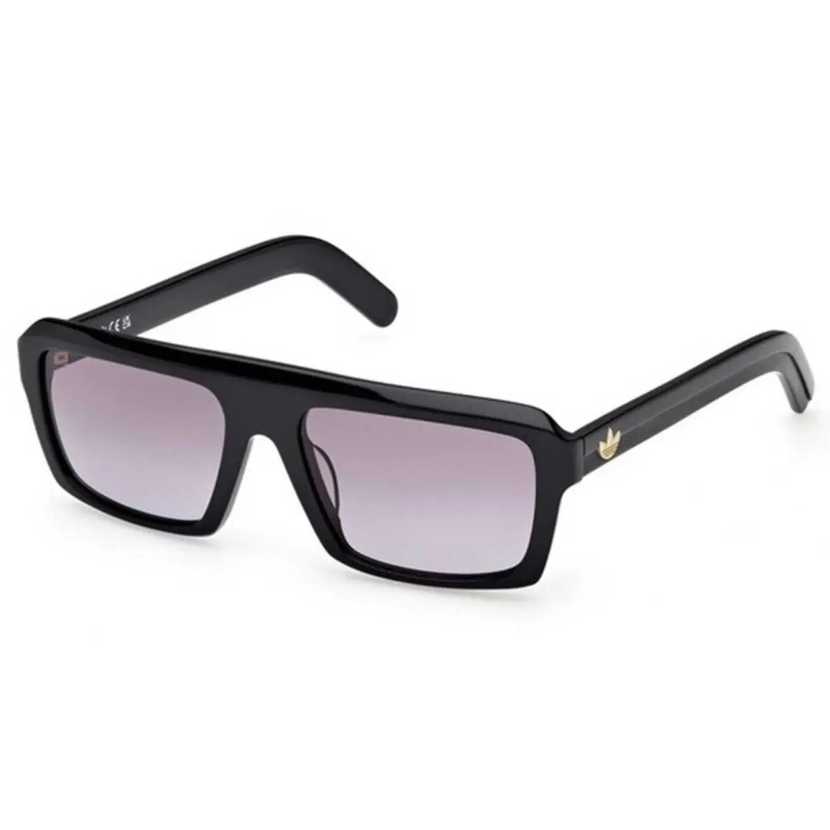 Adidas Unisex Sunglasses Shiny Black Acetate Rectangular Full Rim OR0133 5501B