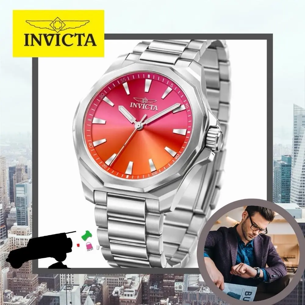 Invicta Speedway 50982 Red Orange Dial Steel Men’s Watch