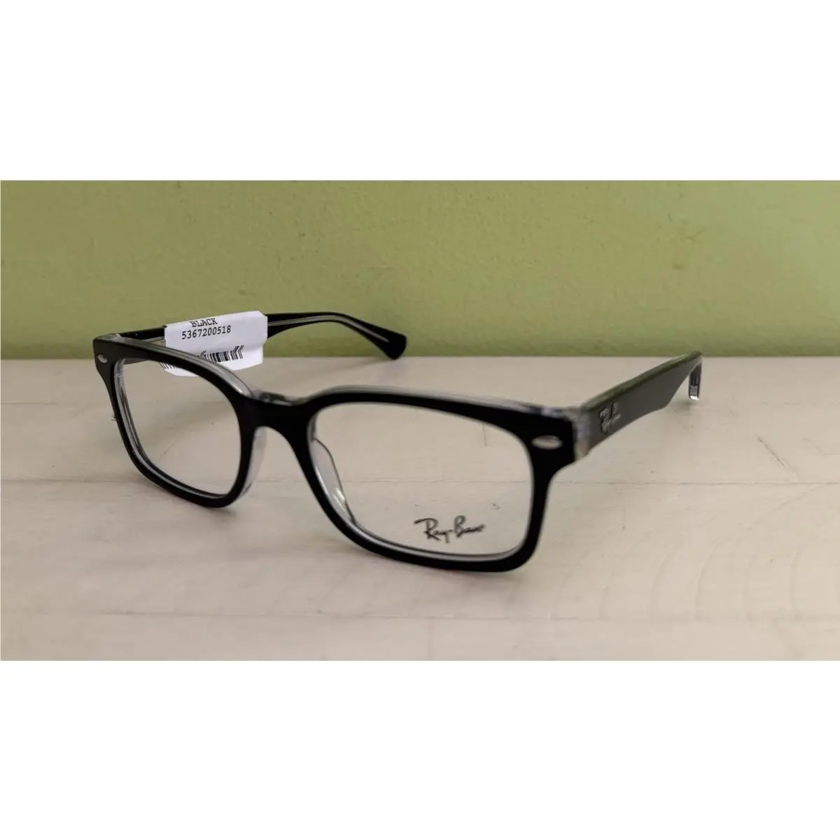 Ray Ban RB5286 2034 Glossy Black Square Eyeglass Frames 51-18-135
