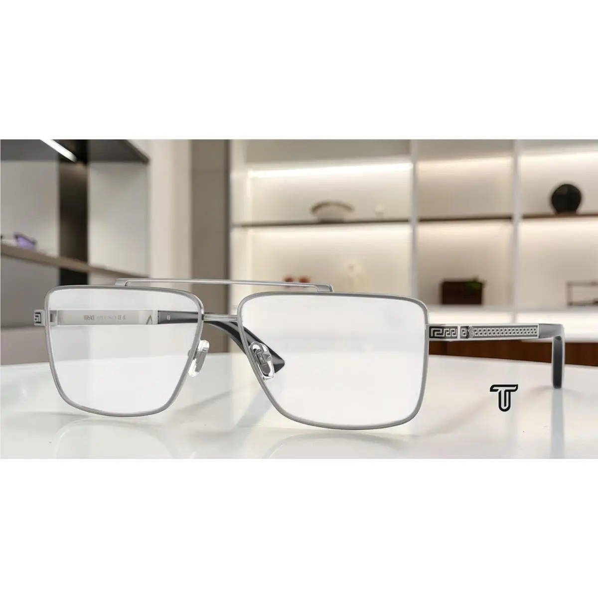 Versace VE1315 1001 Gunmetal Demo Lens 56 mm Men`s Eyeglasses