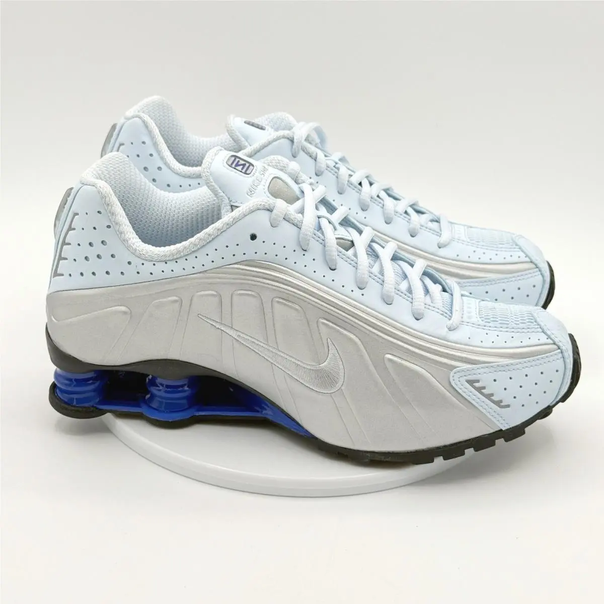 Nike Shox R4 Size 9 Womens Blue Tint/metallic Silver AR3565-402