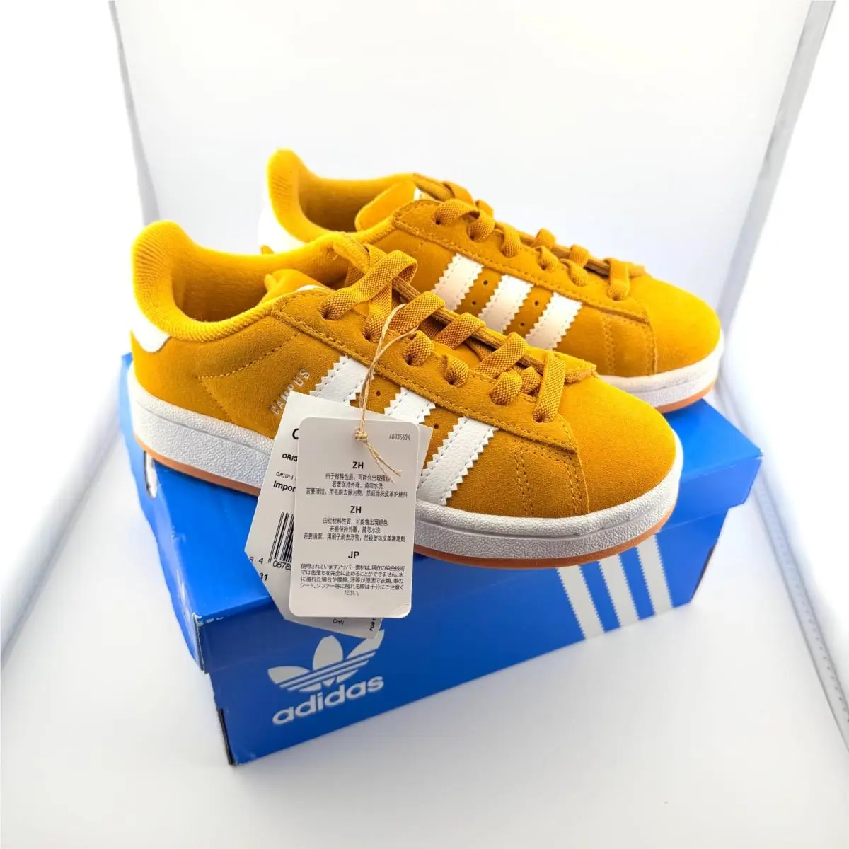 Adidas Samba Kids Campus Sneaker 13 K Size Yellow White