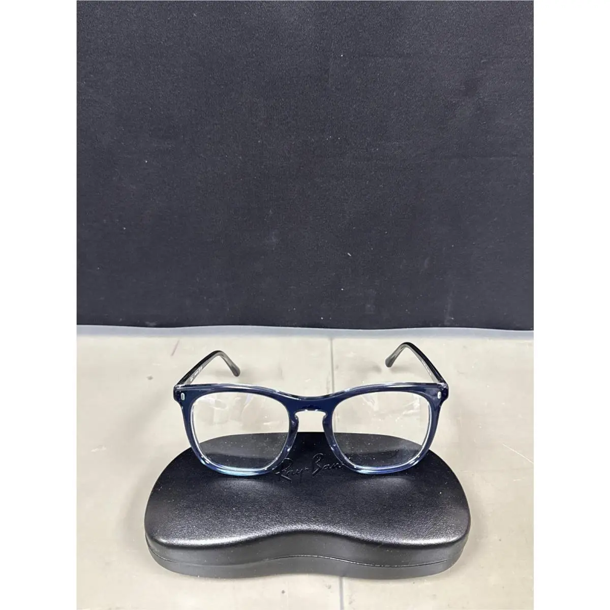 Ray-ban RX2210VF Asian Fit 8324 Men`s Glasses Blue Size 53 - Demo Lenses 1