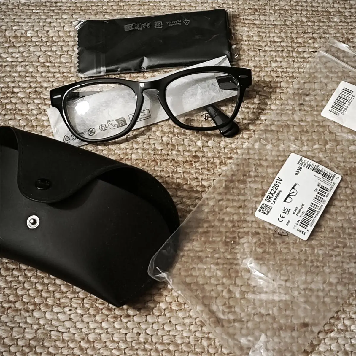 Ray-ban Rayban RB2201V 2201 Laramie Eyeglass Frame Polished Black 54-20-145