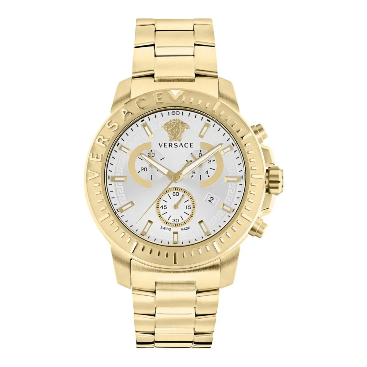 Mens Gold 45mm Bracelet Fashion Watch by Versace