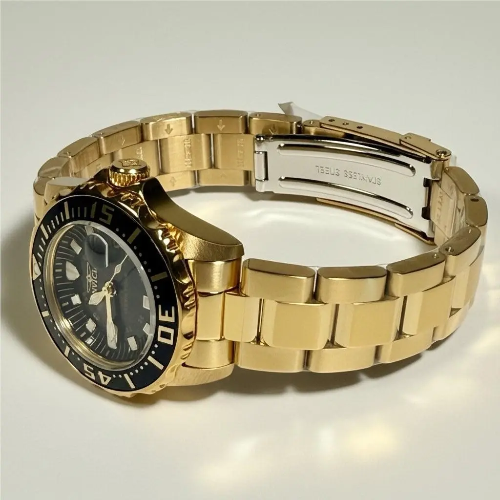 Invicta Pro Diver Swiss Ronda 585 Caliber Mop Dial Gold 30mm Watch ZG-2962