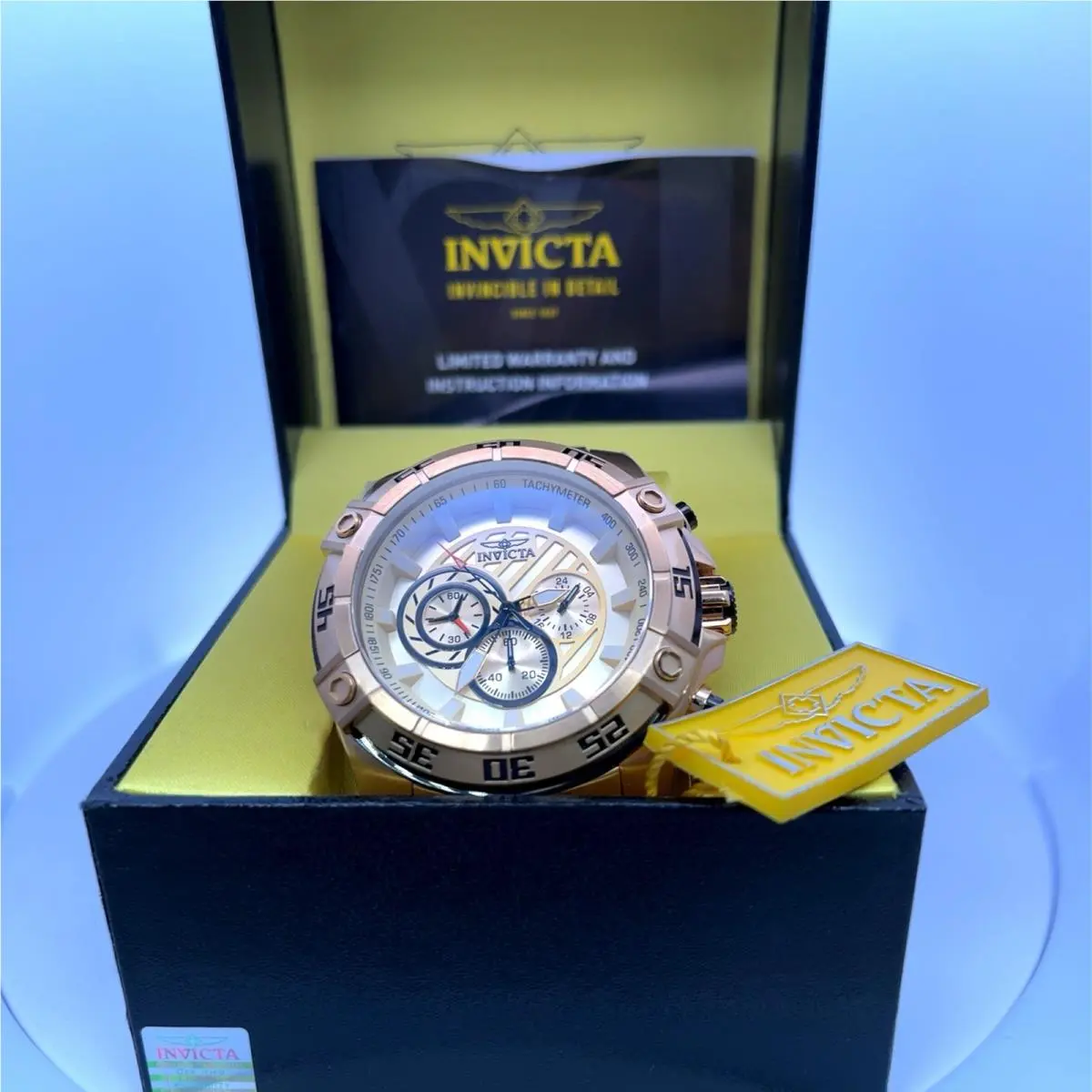 Invicta Speedway Gained Momentum Chronograph Gold w/ Champagne Dial 52MM 25535