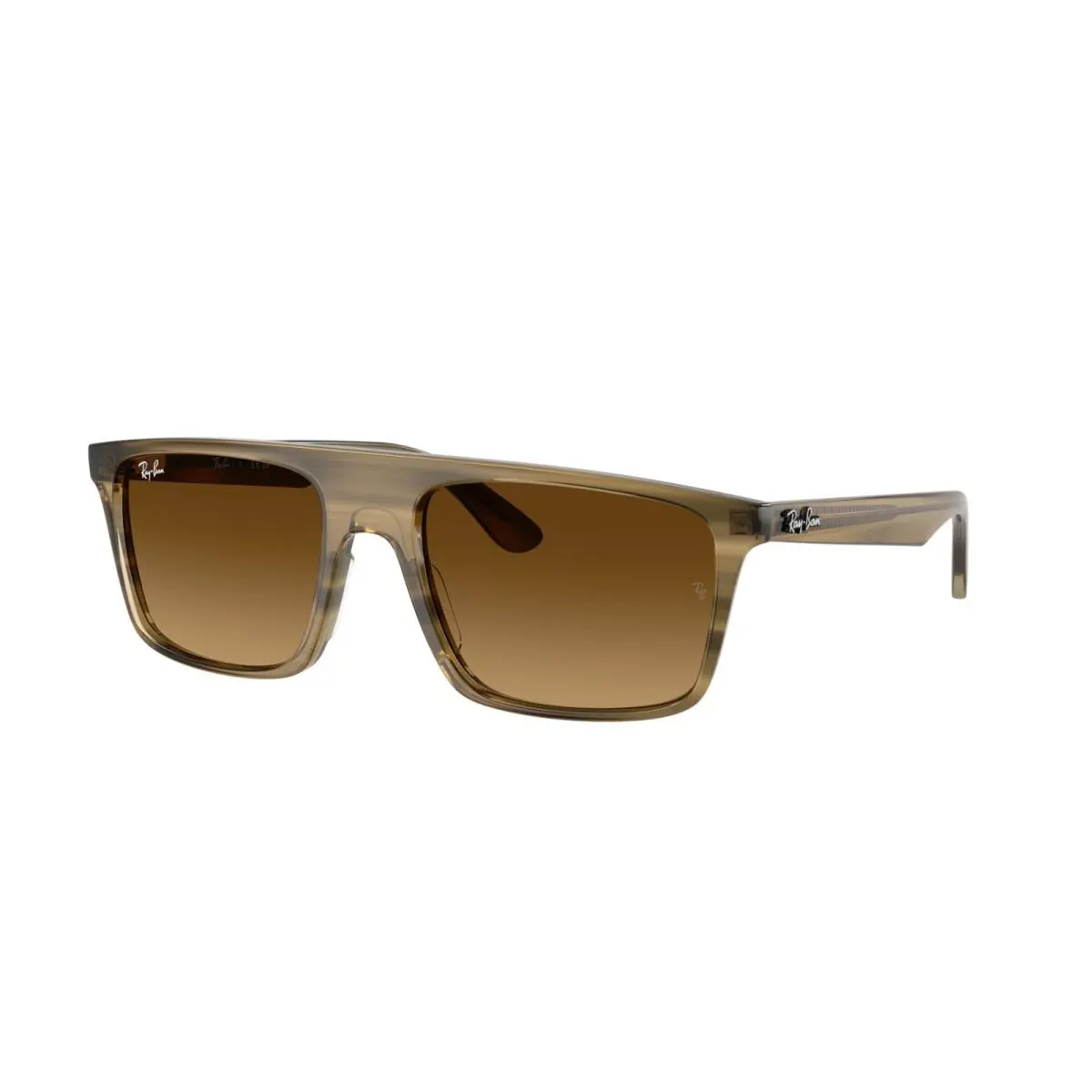 Ray-ban RB2222 Sunglasses Striped Green / Gradient Brown 143985 57/20 w/ Box