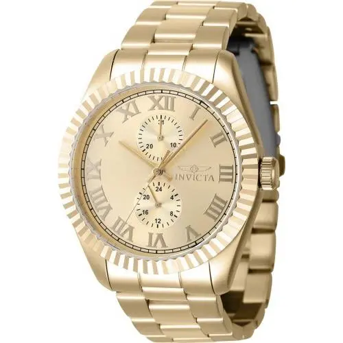 Invicta Men`s 47431 Specialty Quartz Chronograph Gold Dial Watch