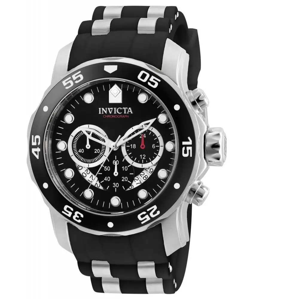 Invicta Men`s 6977 Pro Diver Quartz Chronograph Black Dial Watch