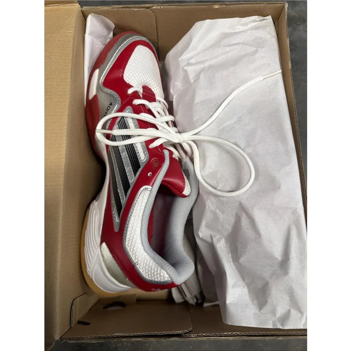 Adidas Women`s Volley Team W Volleyball Shoe Red Multi Color Women`s Size 10