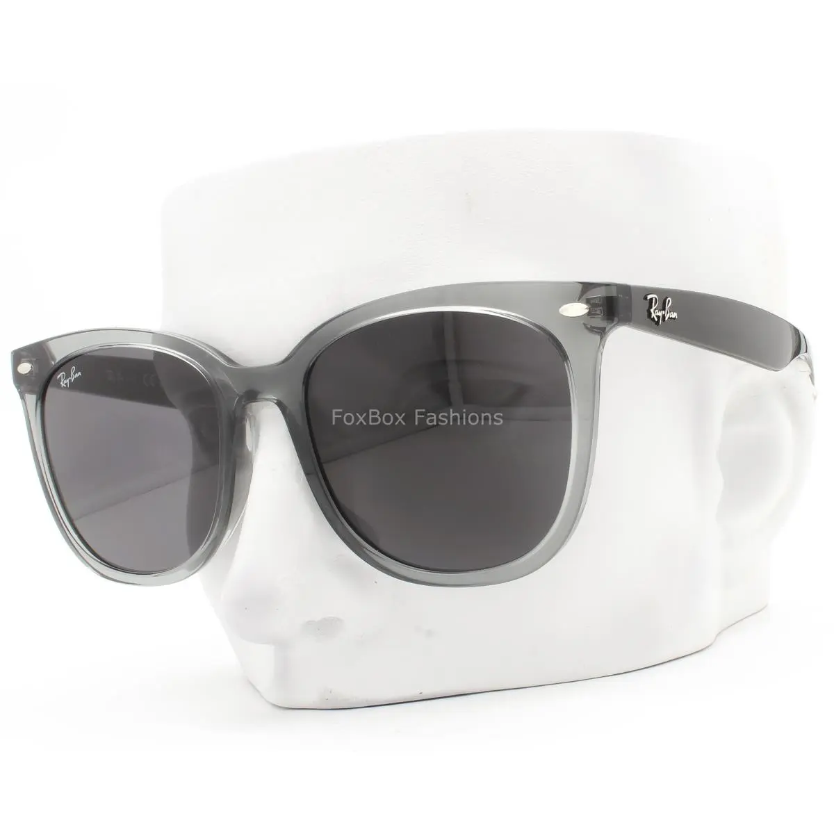 Ray-ban Sunglasses Polished Crystal Gray Tinted RB 4379D 6599/87 55mm with Case