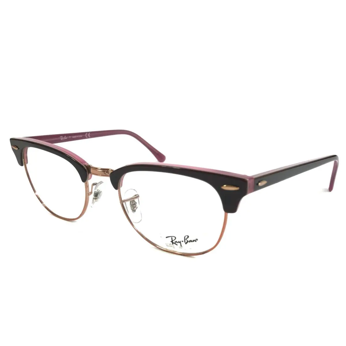 Ray-ban Eyeglasses Frames RB5154 5886 Brown Purple Rose Gold Square 51-21-145