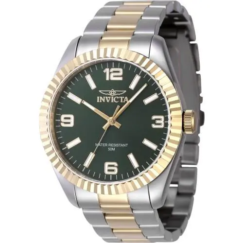 Invicta Men`s 47455 Specialty Quartz 3 Hand Green Dial Watch