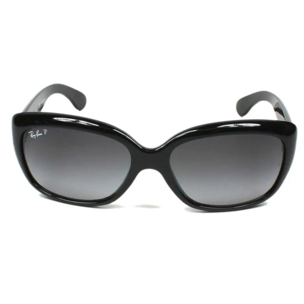 Ray-ban Woman Jackie Ohh Rb4101 Black Gradient Polarized Lens 58mm Sunglasses