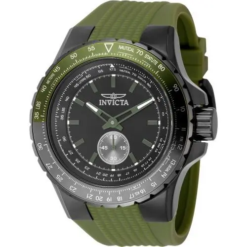 Invicta Men`s 49323 Aviator Quartz Multifunction Black Dial Watch