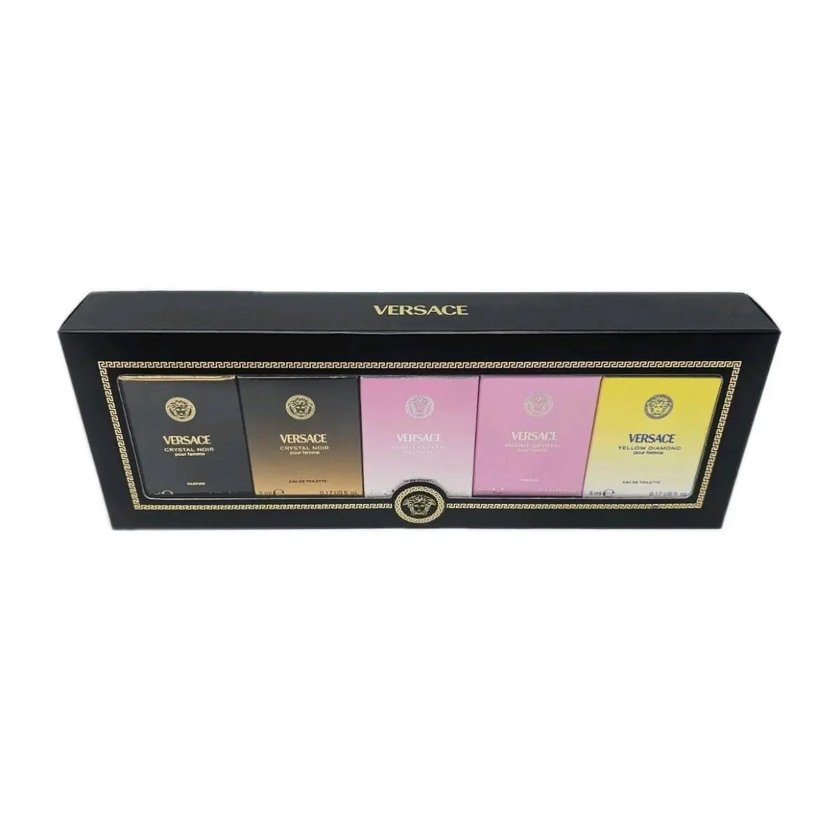 Versace Miniatures Collection Women`s 5 Pcs Gift Set 0.17 Oz Crystal Noir More