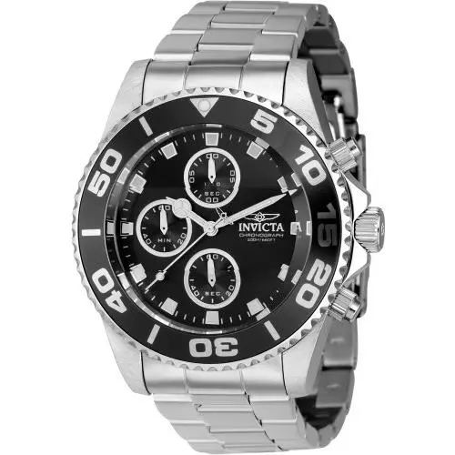 Men`s 43405 Pro Diver Quartz Chronograph Black Dial Watch by Invicta