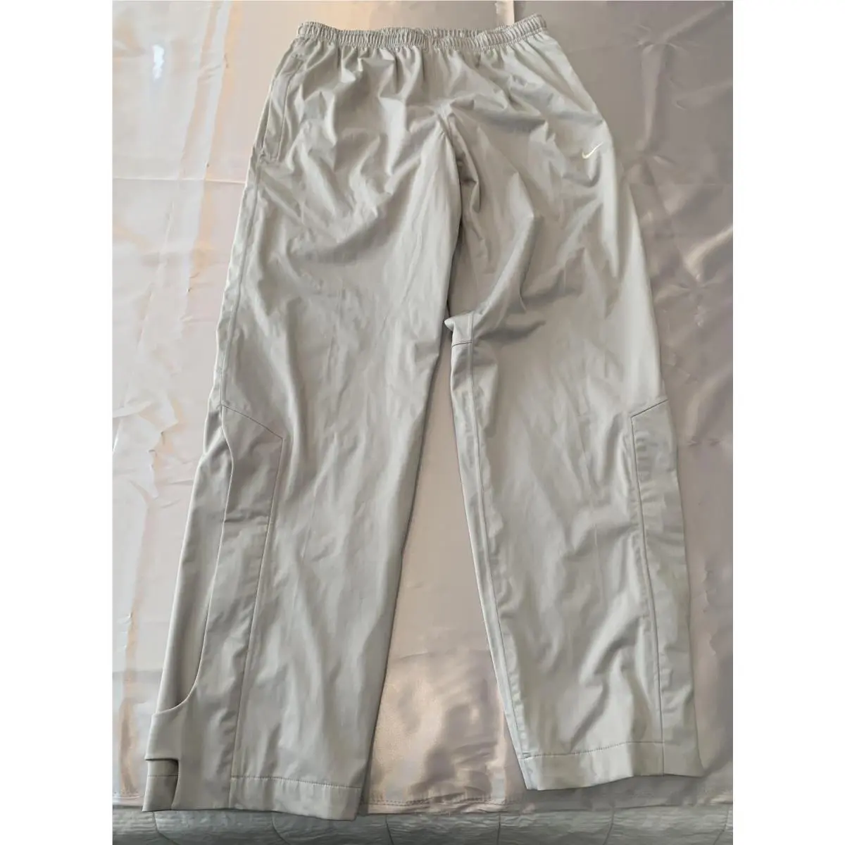 Nike Golf Pants Womens Medium Gray Storm-fit Waterproof Rain Zip Ankle 333072