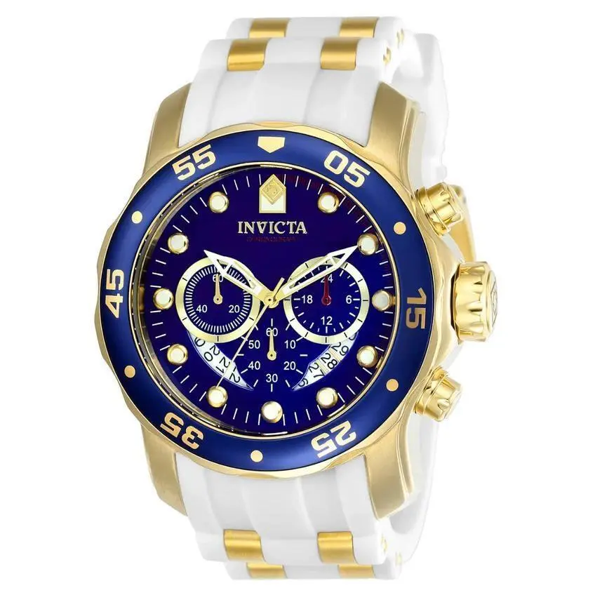 Invicta Pro Diver Scuba Men`s Watch - 48mm. Gold White 20288