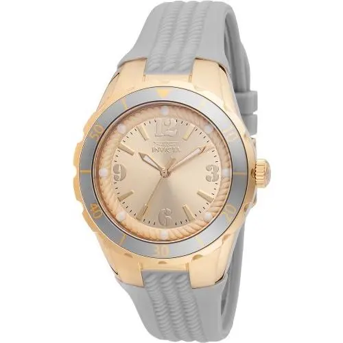 Invicta Women`s 48850 Angel Quartz 3 Hand Gold Dial Watch