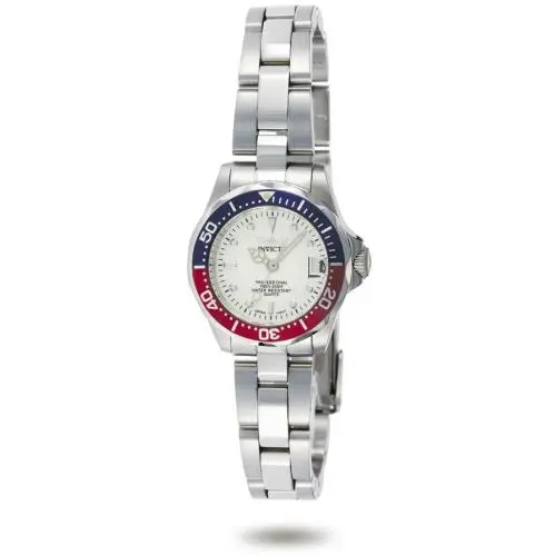 Women`s 8940 Pro Diver Quartz 3 Hand Silver Dial Watch by Invicta