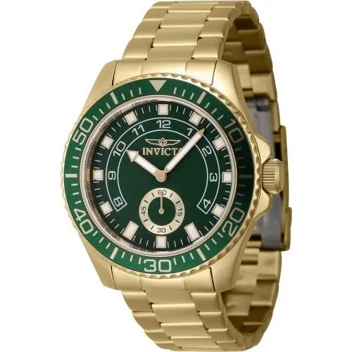 Invicta Men`s 47132 Pro Diver Quartz Multifunction Green Dial Watch