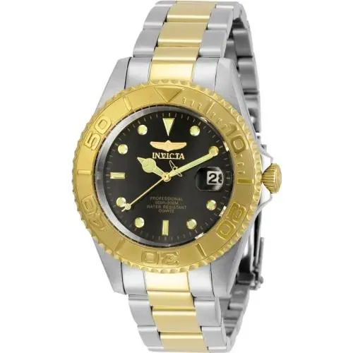 Men`s 29941 Pro Diver Quartz 3 Hand Black Dial Watch by Invicta