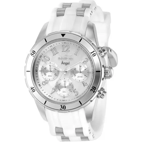 Women`s 37347 Angel Quartz Chronograph White Dial Watch by Invicta