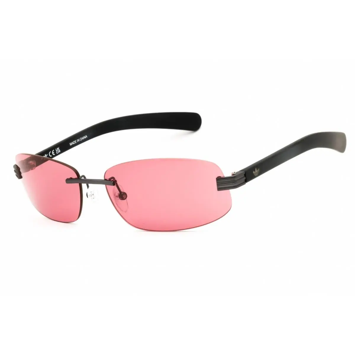 Adidas Unisex Sunglasses Matte Gunmetal Rectangular Rimless Frame OR0130 09S