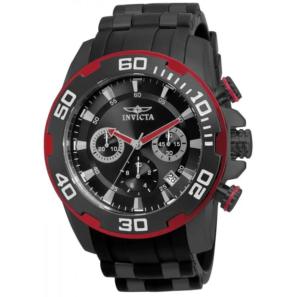 Invicta Men`s 22310 Pro Diver Quartz Chronograph Black Dial Watch