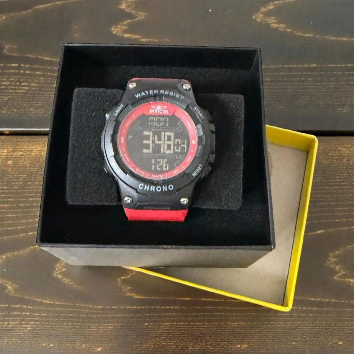 Invicta Men`s 47528 Red Racing Digital Chronograph 52mm Watch