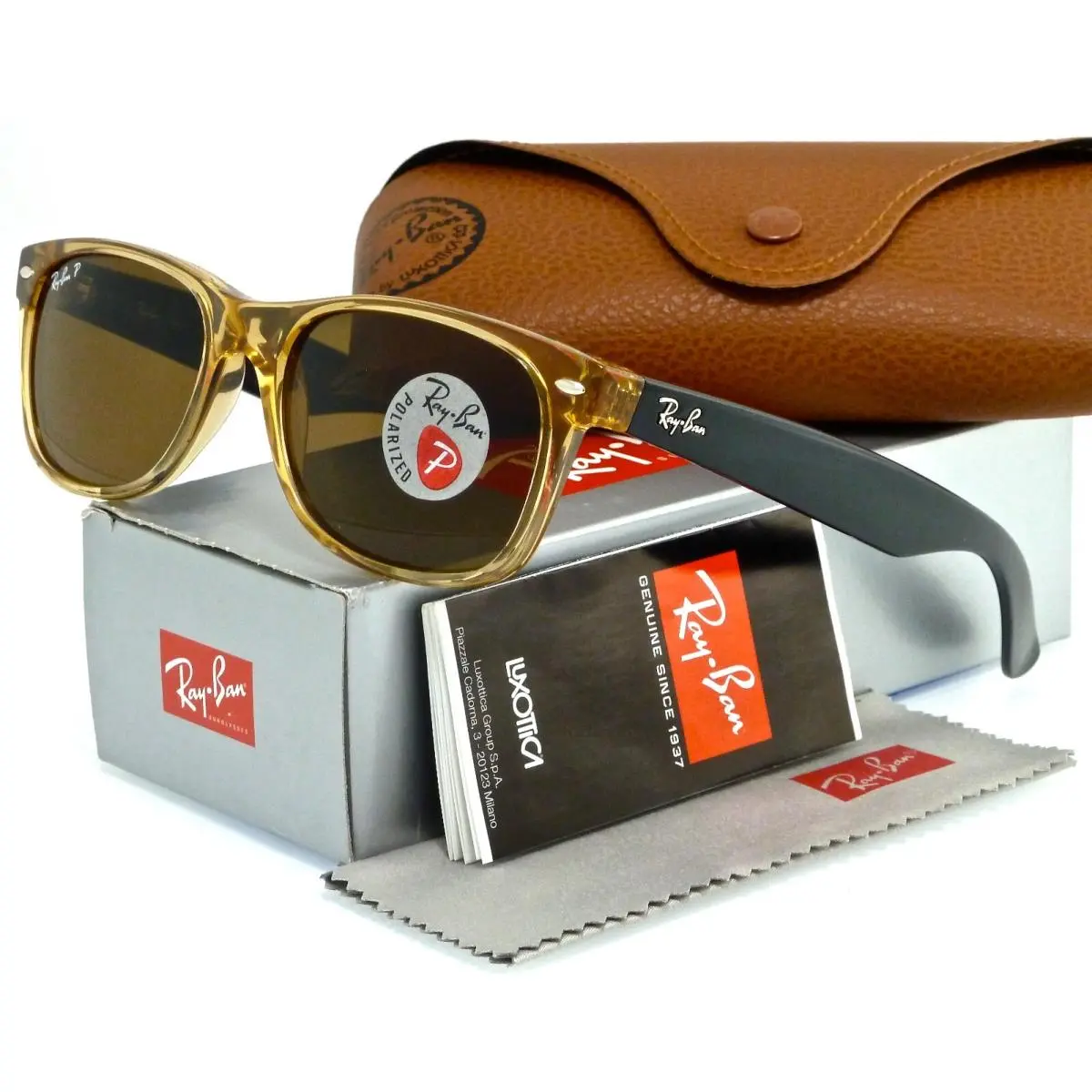 Ray-ban Wayfarer Honey / Black l Polar Brown Classic G-15 RB2132 945/57 55mm
