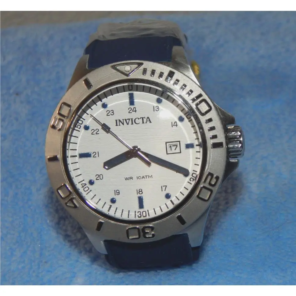 Invicta Pro Diver Stainless Steel Blue Silicone Band 46mm Watch 100m 29880