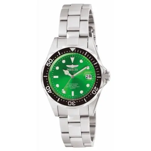Invicta Men`s 10667 Pro Diver Quartz 3 Hand Green Dial Watch