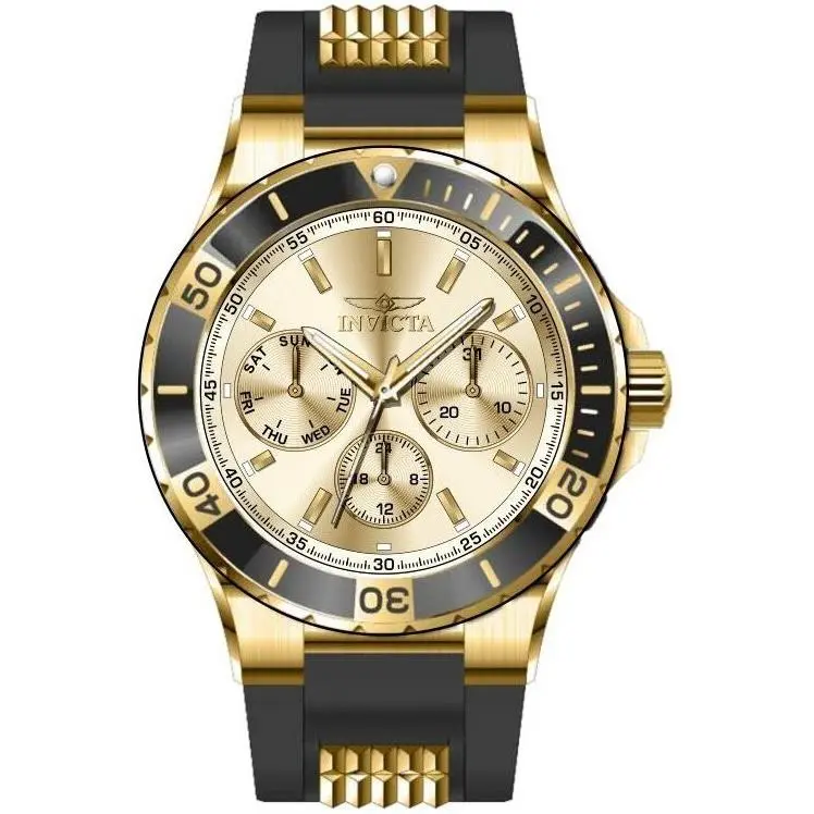 Women`s 49892 Aviator Quartz VH63 Gold Dial Watch by Invicta