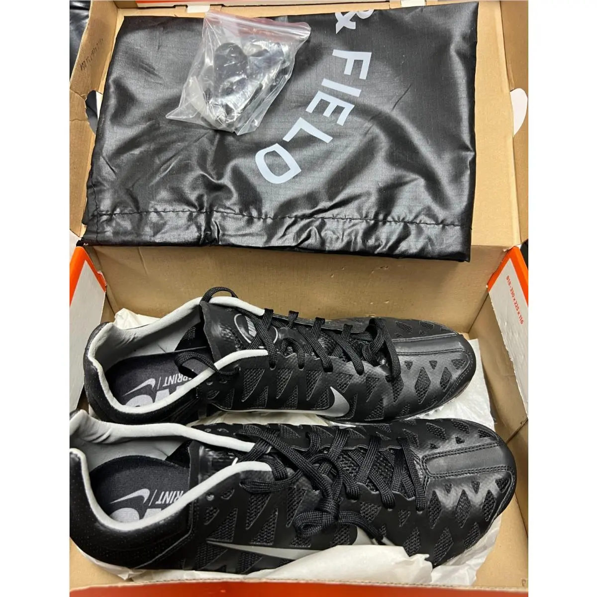 Zoom Maxcat 4 Black/metallic Silver-white Mens 3 Womens 14.5 W/accessories by Nike