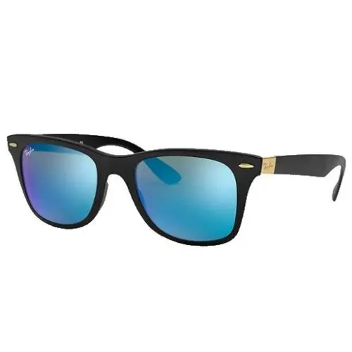 Ray-ban RB4195 631855 52mm Wayfarer Liteforce Polished Black Blue Flash by Ray-Ban