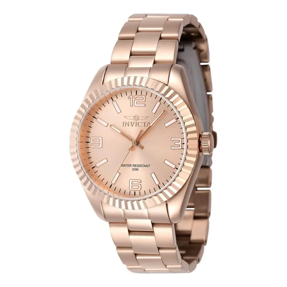 Women`s 47477 Specialty Quartz 3 Hand Rose Gold Dial Watch by Invicta