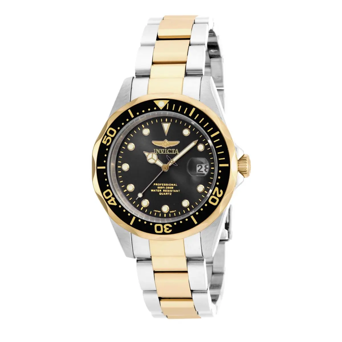 Invicta Men`s 17049 Pro Diver Quartz 3 Hand Black Dial Watch