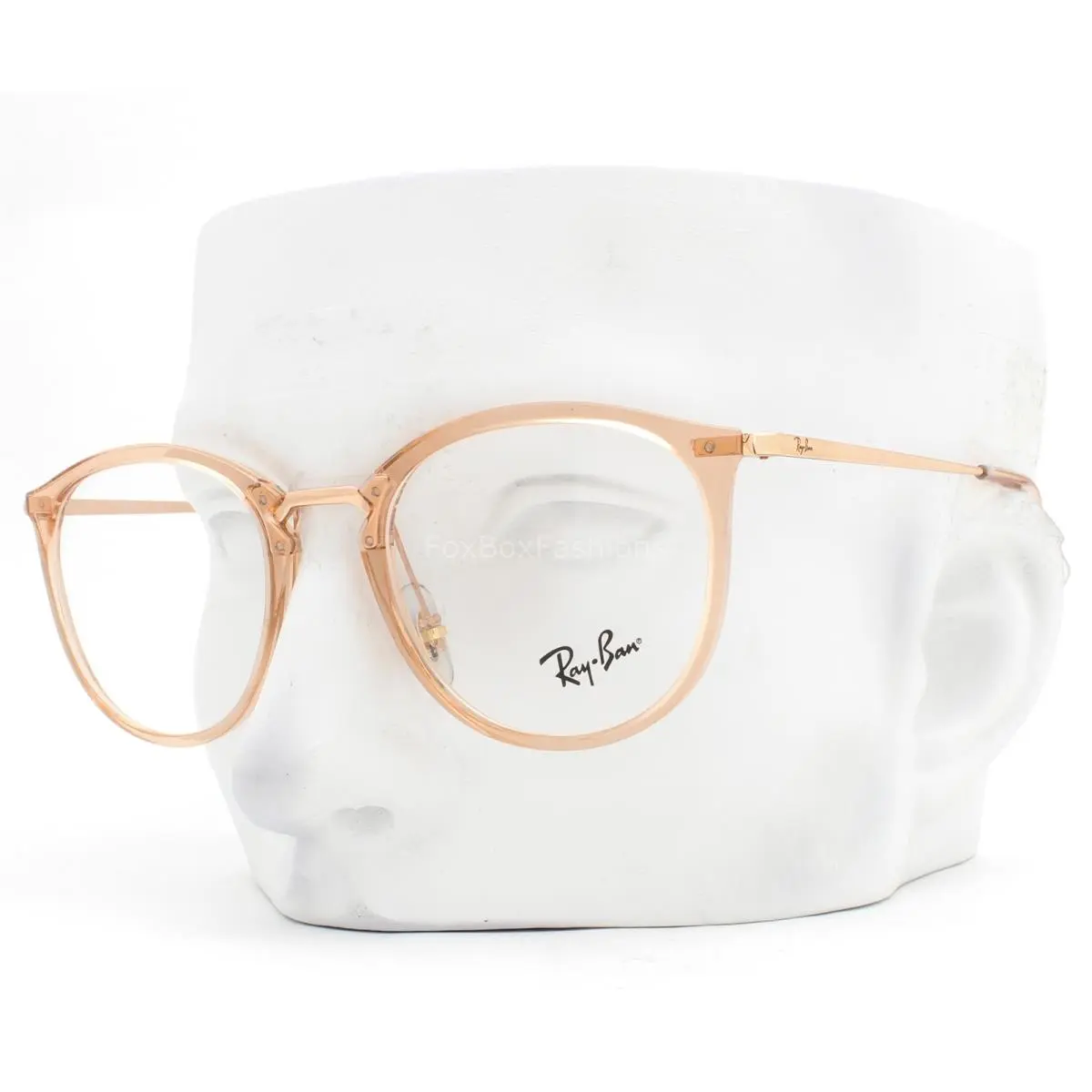 Ray-ban Eyeglasses RB7140 8124 Glasses Crystal Brown Rose Gold 49mm W/case