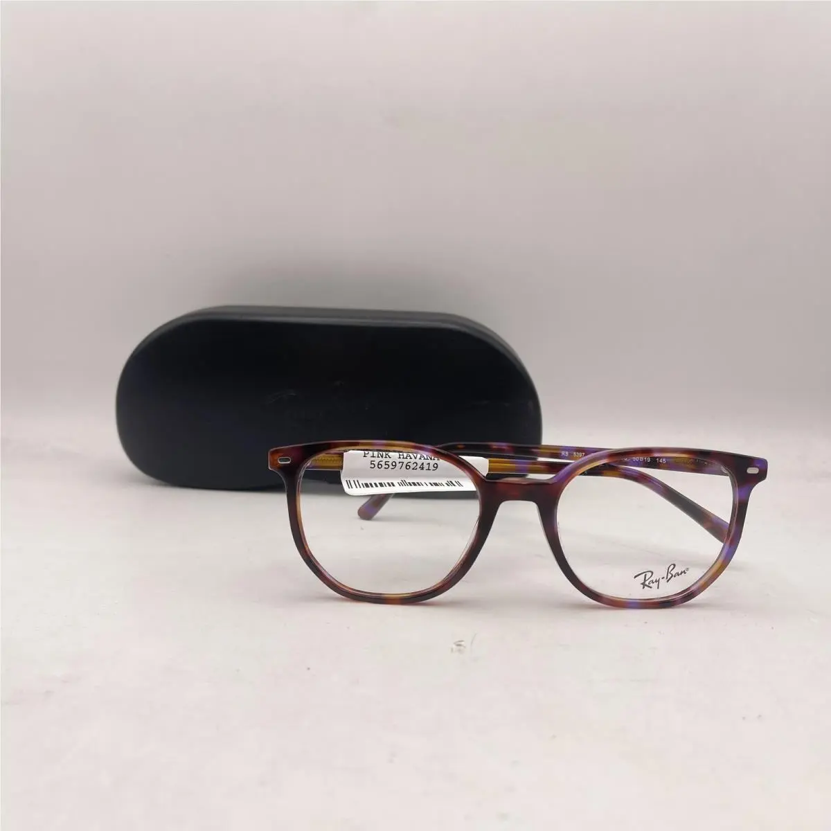 Ray Ban Elliot Irregular Square Full Rim Eyeglasses RB5397 Pink Havana