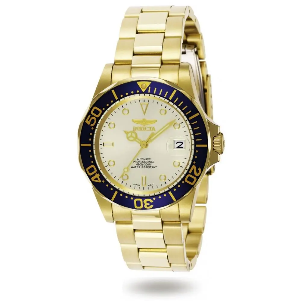 Invicta Men`s 9743 Pro Diver Automatic 3 Hand Champagne Dial Watch